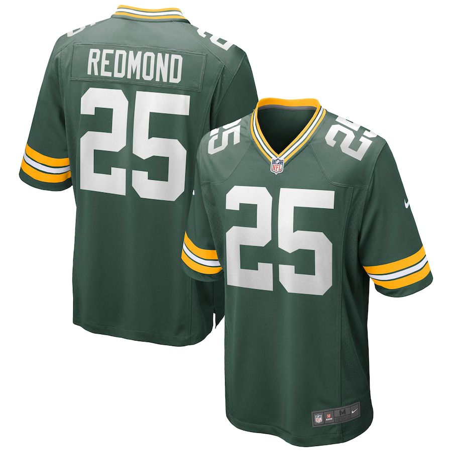 Men Green Bay Packers 25 Will Redmond Nike Green Game NFL Jersey